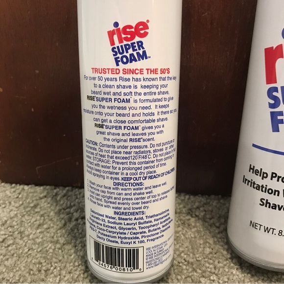 Rise Grooming X2 Rise Super Foam Shave Cream Shaving 87oz Each